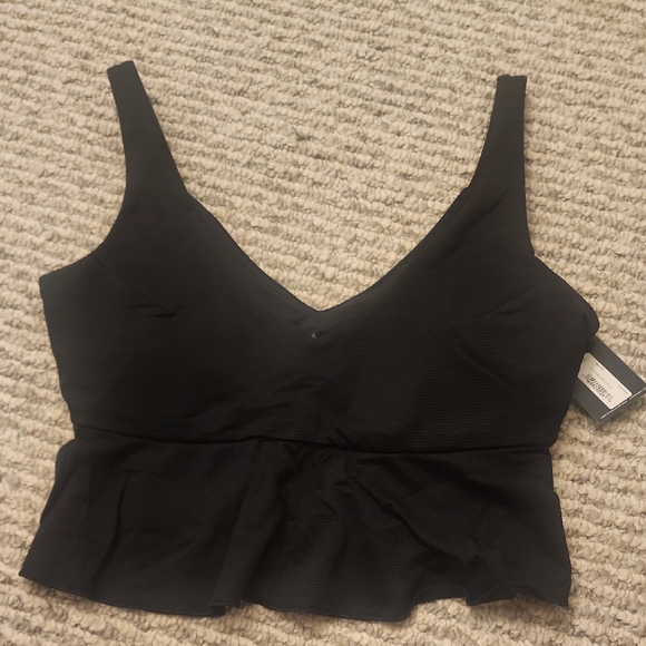 SPANX Pique Longline Flounce Swim Top Size L $78 - Picture 4 of 6